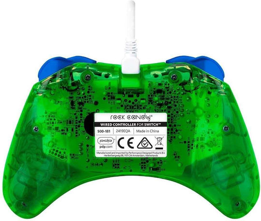 PDP Rock Candy Wired Gamepad for Switch Luigi Lime Green/Blue