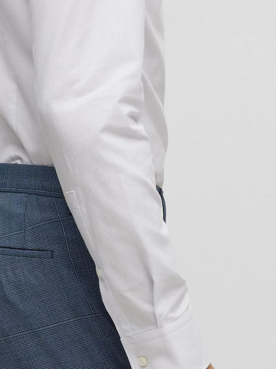 Kason Long-sleeved Cotton Shirt White