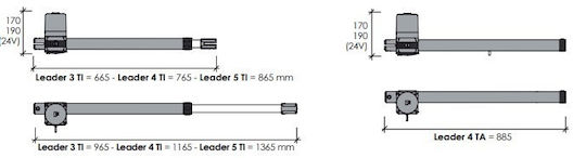 Proteco Left Swing Garage Door Motor Leader up to 350kg