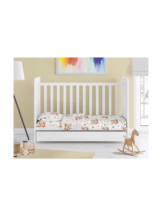 Dimcol Lion Cub Baby Sheet Crib Cotton Fitted 530 70x140cm