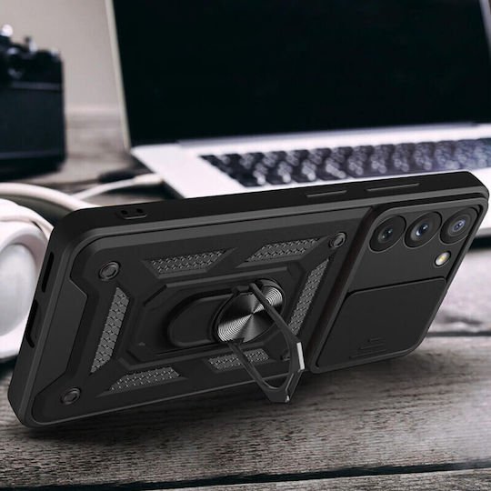 Hurtel Camshield Armor Kickstand Back Cover Πλαστικό Μαύρο (Galaxy A34)