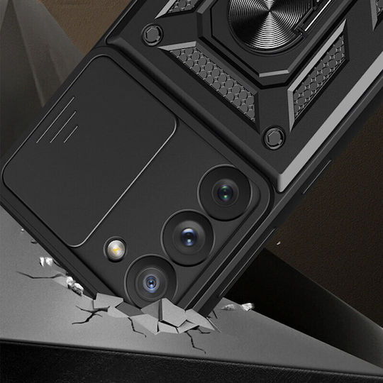 Hurtel Camshield Armor Kickstand Back Cover Πλαστικό Μαύρο (Galaxy A34)