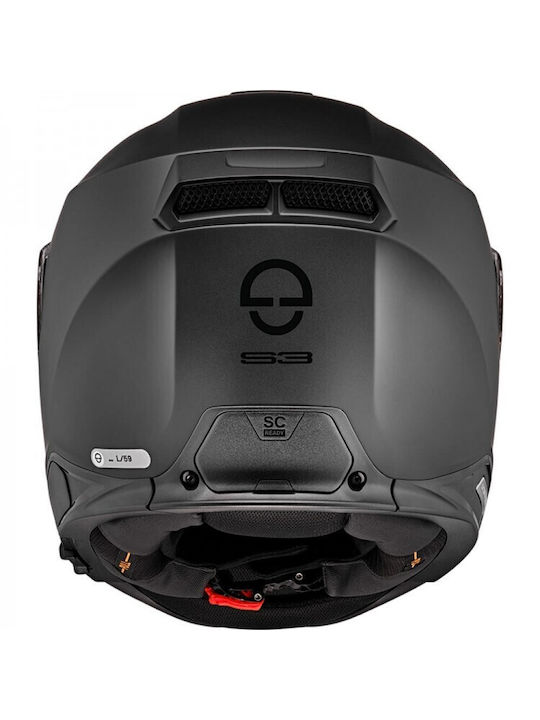 Schuberth S3 Matt Black Κράνος Μηχανής Full Face ECE 22.06 με Pinlock και Sunvisor