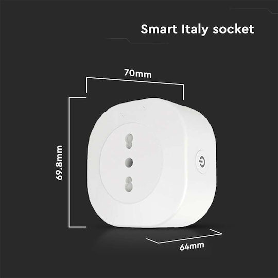 V-TAC Smart Single Socket with Switch