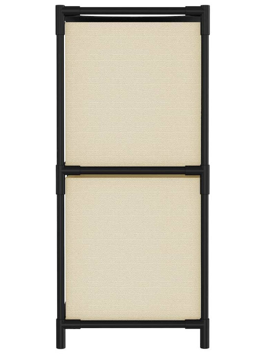vidaXL Metallic Storage Box Cream-Black 63x30x71cm