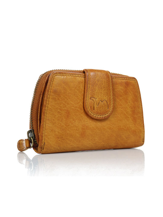 Trip Camel Wallet Made of Genuine Vintage Soft Leather (512Camel)