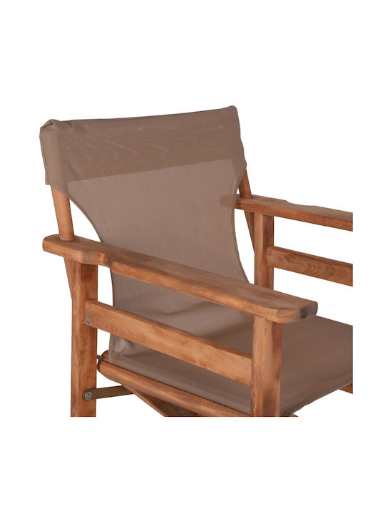 Wooden Outdoor Stool Limnos Walnut / Mocha 58x58x118cm