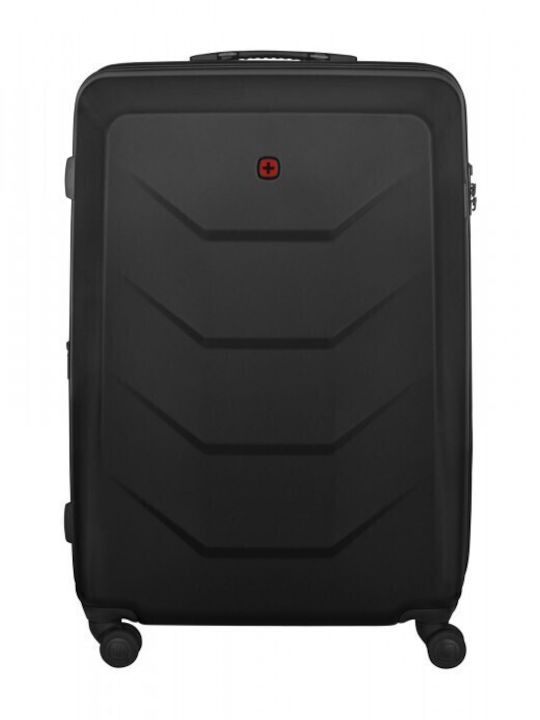 Wenger Prymo Large Hard Black Suitcase with 4 Wheels Height 76cm