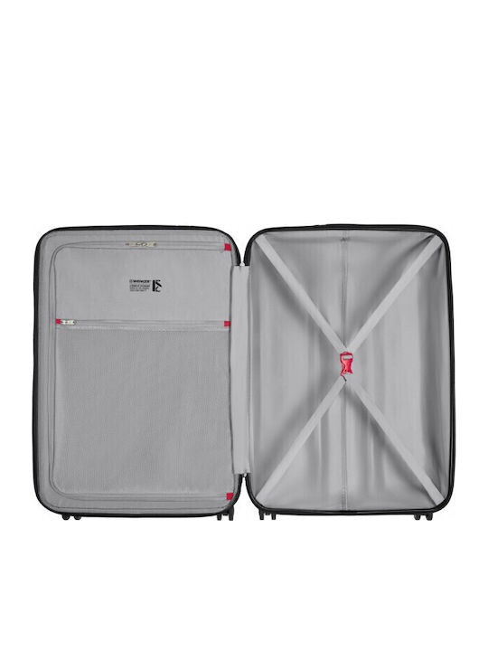 Wenger Prymo Large Hard Black Suitcase with 4 Wheels Height 76cm