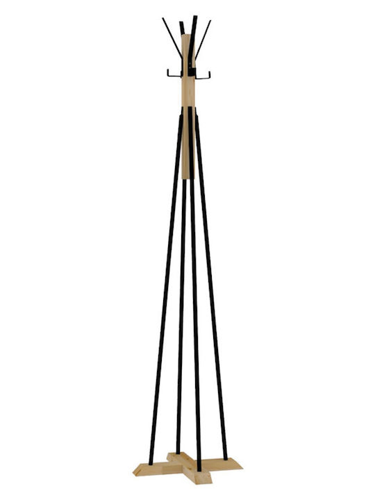 Pakketo Myra Cuiere de podea Metal Negru 40x40x160cm