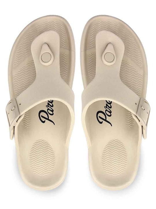 Flip Flops in Sandal Style in Beige Colour