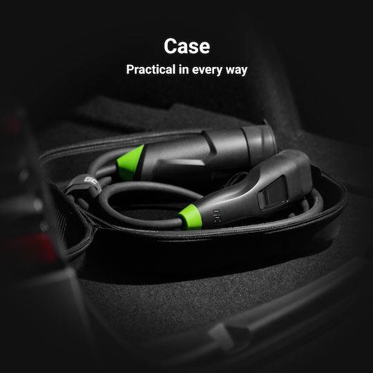 Green Cell Habu EV Mobile Charger Преносим Трифазен Зарядна станция за електромобили 11кВт с Вграден кабел Тип 2 (EVGC01)