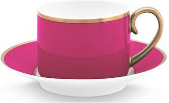 PiP Studio Chique Tasse Kaffee aus Porzellan Rosa 220ml