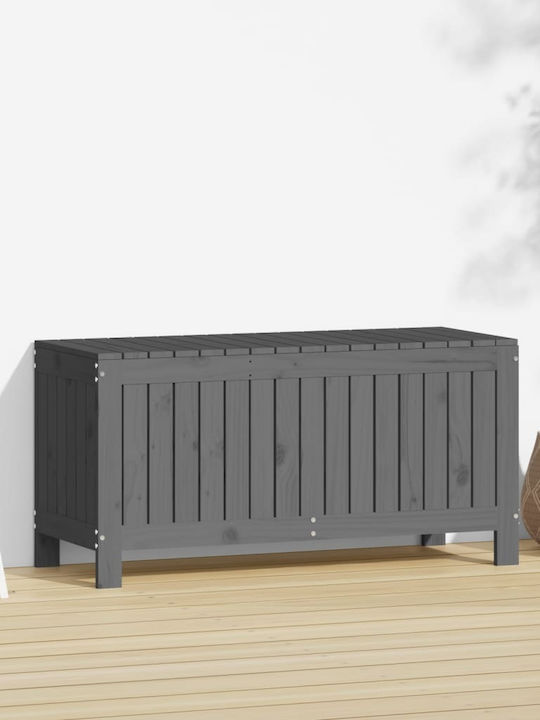 vidaXL Wooden Decorative Trunk Grey 108x42.5x54cm