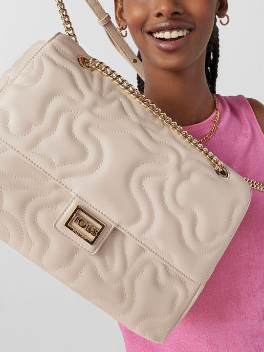 Solara Damen Flap Handtasche Beige