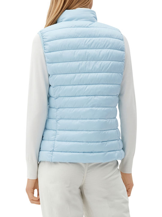 S.Oliver Women's Short Puffer Jacket for Spring or Autumn Light Blue