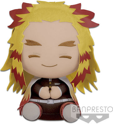 Banpresto Demon Slayer: Kyojuro Rengoku (Real Face) Plush Figure height 20cm