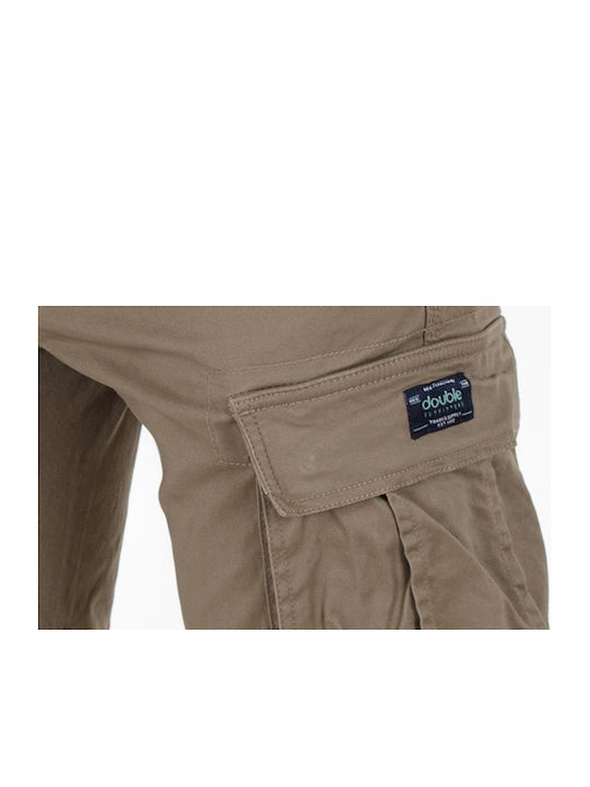 Double Men's Trousers Cargo Beige