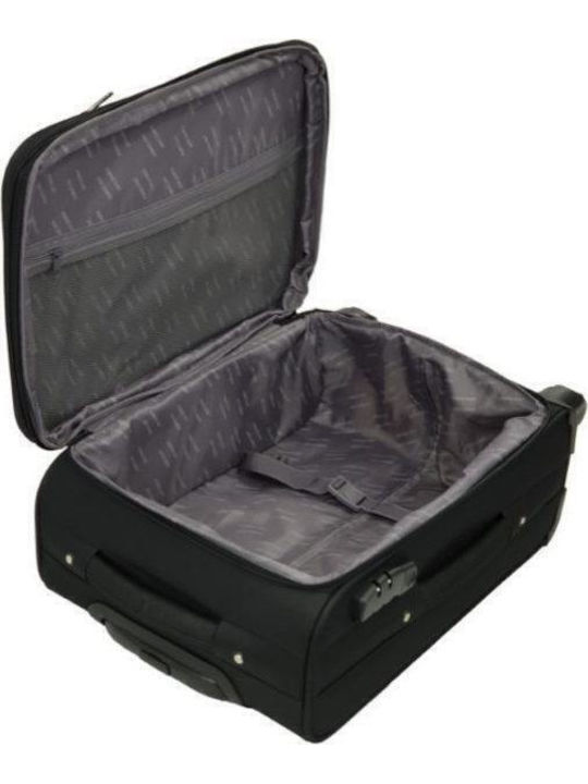 Forecast 8317 Cabin Travel Suitcase Fabric Black with 2 Wheels Height 55cm