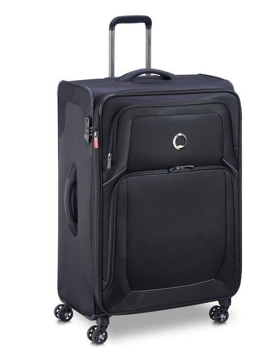 Delsey Optimax Großer Reisekoffer Weichschalen Schwarz mit 4 Räder Höhe 70.5cm 328582000T9