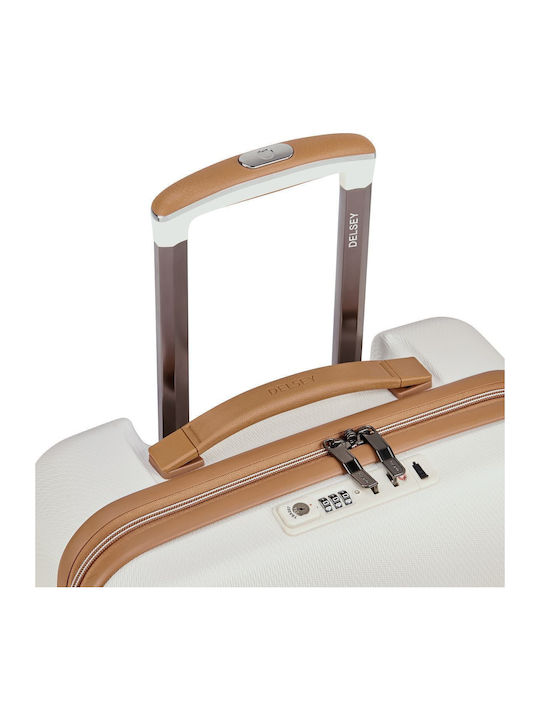 Delsey Chatelet Air 2.0 Slim Βαλίτσα Ταξιδίου Καμπίνας Σκληρή Μπεζ με 4 Ρόδες Ύψους 55εκ.