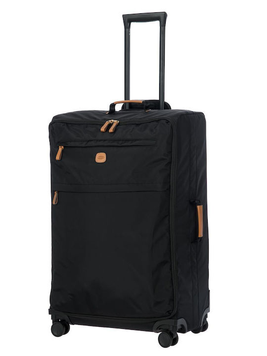 Bric's Milano X-Travel Μεγάλη Βαλίτσα Ταξιδίου Υφασμάτινη Μαύρη με 4 Ρόδες Ύψους 77εκ.
