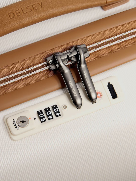 Delsey Chatelet Air 2.0 Cabin Hard Beige Suitcase With 4 Wheels Height 55cm
