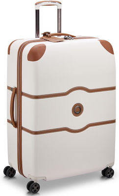 Delsey Chatelet Air 2.0 Großer Reisekoffer Hartschalen Beige mit 4 Räder Höhe 76cm