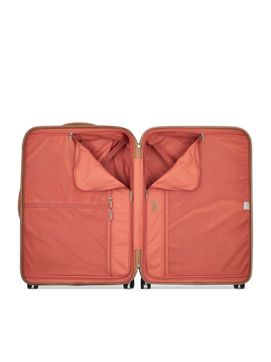 Delsey Chatelet Air 2.0 Голям Куфар За Пътуване Твърд Бежов С 4 Колела Височина 76 См