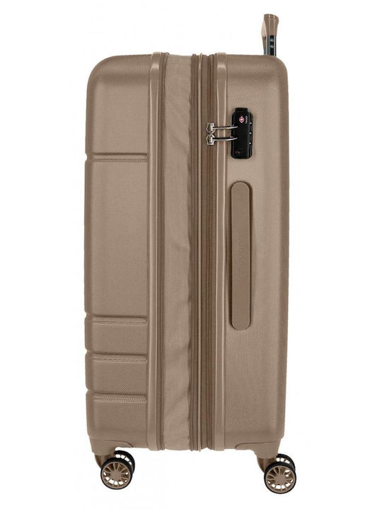 Movom Galaxy Mittlerer Hartschalenkoffer Beige mit 4 Rädern Höhe 68cm