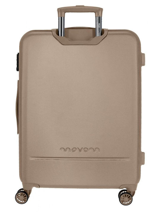 Movom Galaxy Mittlerer Hartschalenkoffer Beige mit 4 Rädern Höhe 68cm