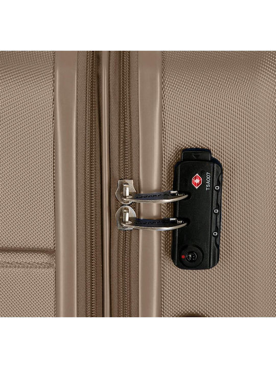Movom Galaxy Mittlerer Hartschalenkoffer Beige mit 4 Rädern Höhe 68cm