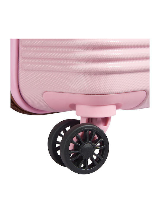 Delsey Freestyle Large Hard Pink Suitcase With 4 Wheels Height 82cm