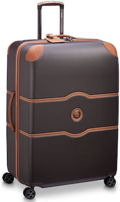 Delsey Chatelet Air Cabin Travel Suitcase Hard Brown with 4 Wheels Height 55cm