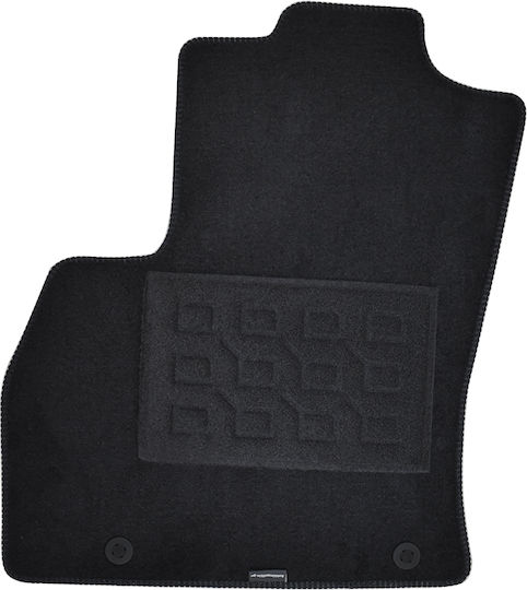 Cik Set of Front and Rear Mats 4pcs for Fiat Doblo 2010 2022 Black