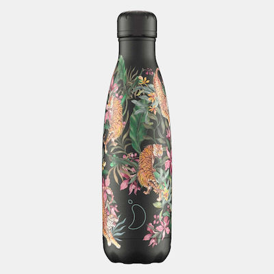 Chilly's Tropical Bottle Thermos Stainless Steel BPA Free Jungle Tigers 500ml