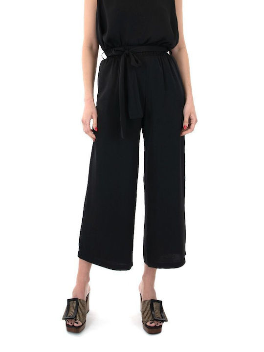 Damenhose in Breit Bein Stil Schwarze
