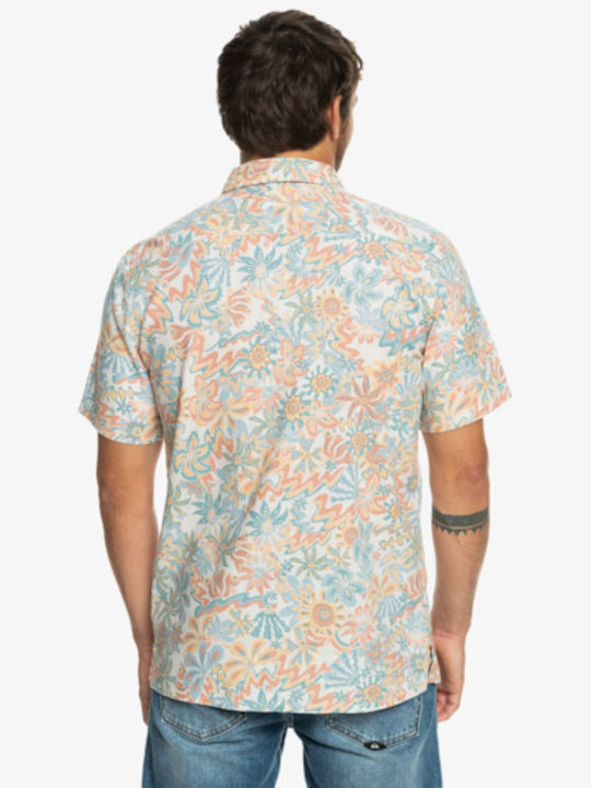 Quiksilver Surfadelica Cămașă Bărbătească Cu mânecă scurtă Floral Multicolor