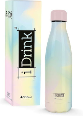 I-Total i Drink Flasche Thermosflasche Rostfreier Stahl BPA-frei Mehrfarbig 500ml ID0095