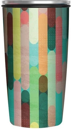 Chic Mic Modern Hoes Glas Thermosflasche Rostfreier Stahl BPA Frei 420ml Mehrfarbig mit Mundstück