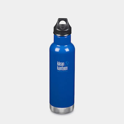 Klean Kanteen Classic Loop Bottle Thermos Stainless Steel BPA Free Blue 590ml with Loop 1003103