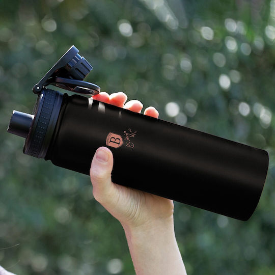 Berlinger Haus Black Rose Collection Bottle Thermos Stainless Steel 540ml Black with Mouthpiece
