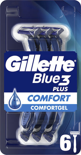 Gillette Blue 3 Plus Comfort Razoare de unică folosință cu 3 lame și bandă lubrifiantă 6buc