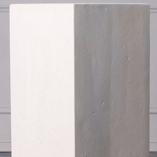 Supergreens Rocky S Γλάστρα Πήλινη Γκρι 20x20x50εκ.