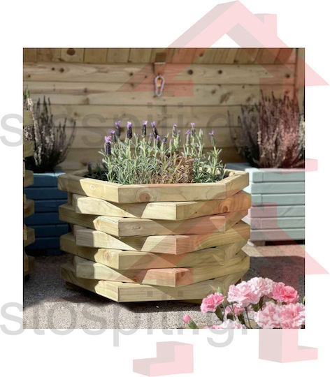 Showood Pot Wooden 55x55x34cm.