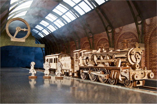 Ugears Jucărie de Construcție din Lemn Hogwarts Express
