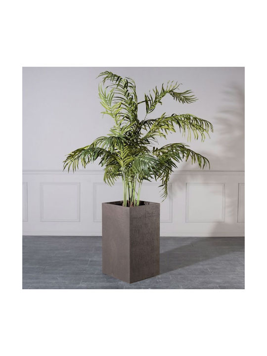 Supergreens Golden Γλάστρα Πήλινη Καφέ 43x43x75εκ.