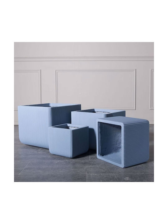 Supergreens Stripe Κασπώ Κεραμικό Μπλε 24x23x23εκ.