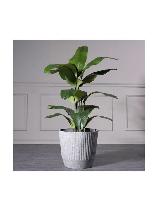 Supergreens Terazzo Planter Plastic Gray 45x45x40.5cm.