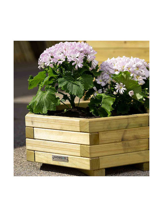 Showood Γλάστρα Ξύλινη Καφέ 65x65x21εκ.
